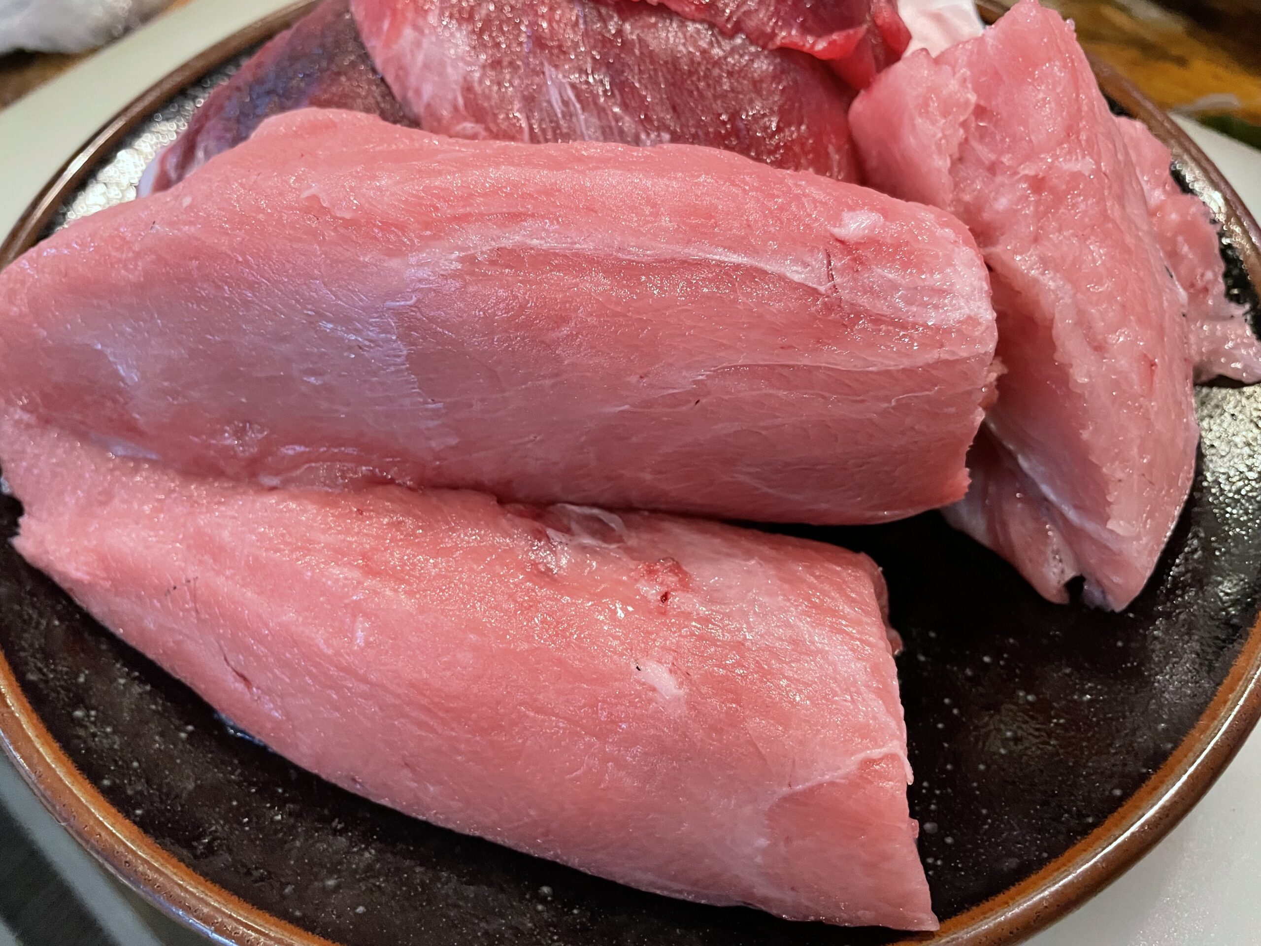 今日もよろしくお願いします。　🌸マグロ脳天刺し🌸